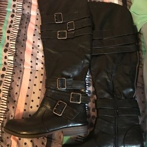 Knee high leather boots